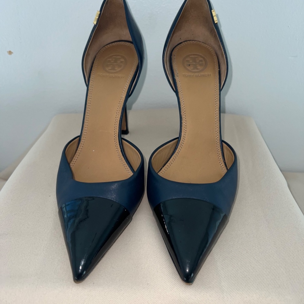 Tory Burch D’Orsay Blue and Black Pumps | size 6.5 - Picture 3 of 5